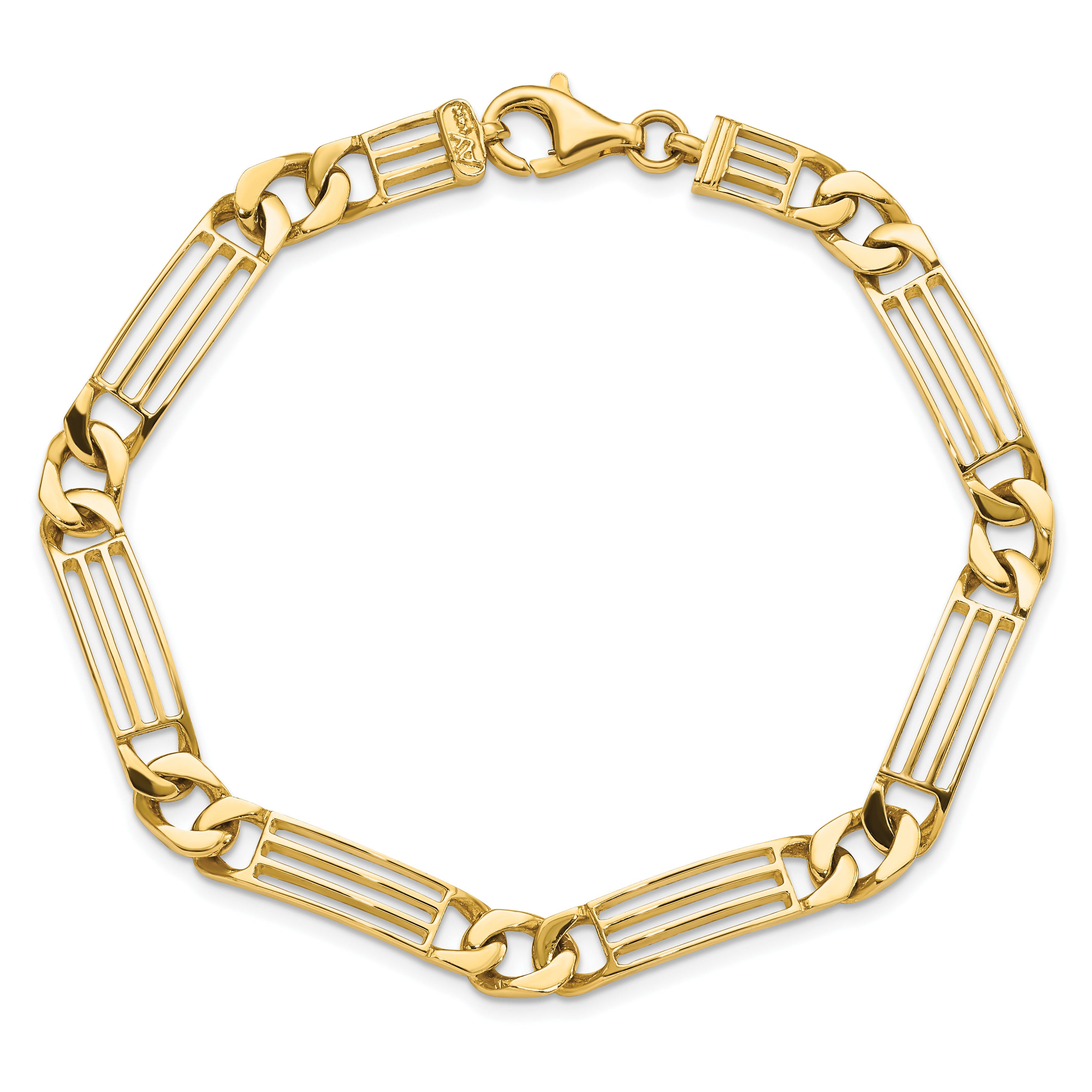 14k Polished Link Bracelet