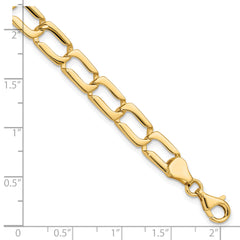 14k Polished Link Bracelet - 8.5