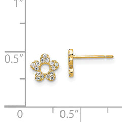 14k Madi K CZ Flower Post Earrings