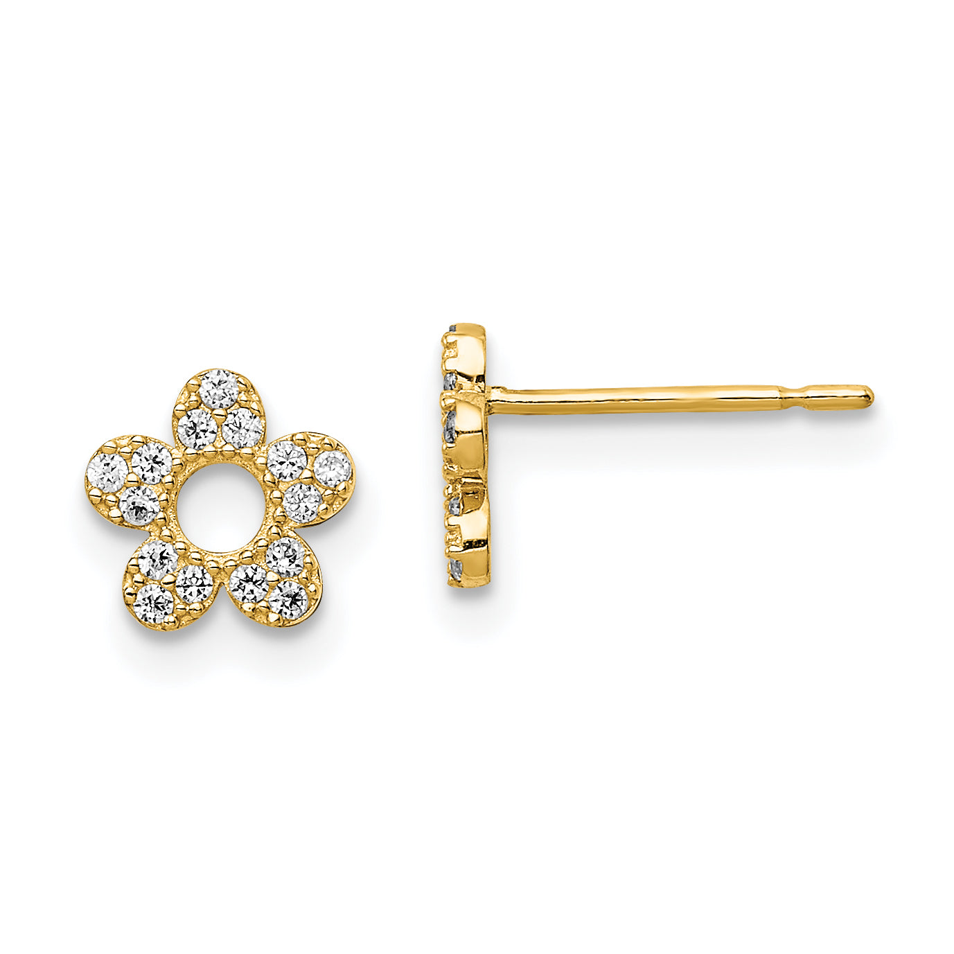 14k Madi K CZ Flower Post Earrings Main image