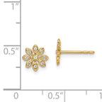 14k Madi K CZ Flower Post Earrings