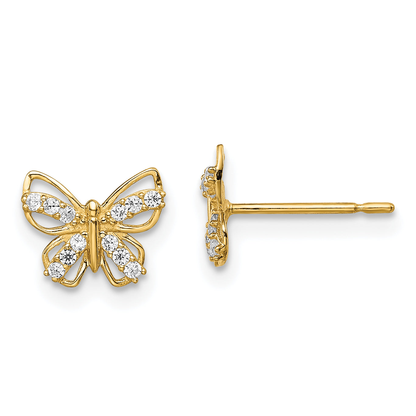 14k Madi K Butterfly CZ Stud Earrings Main image