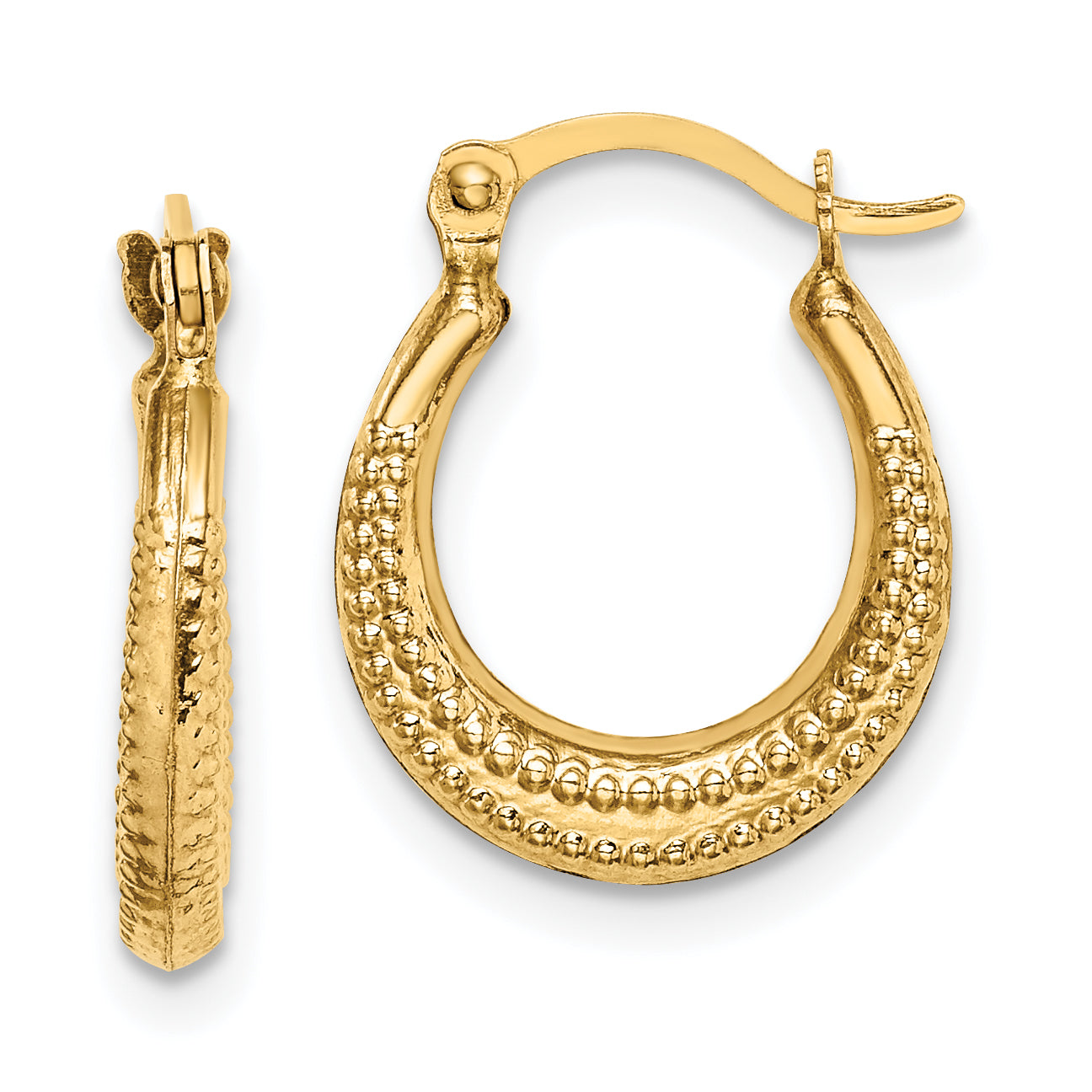 14k Madi K Textured Hoop Earrings Main image