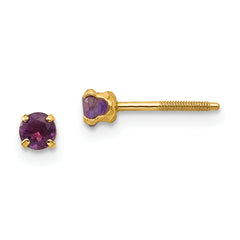 14k Madi K 3mm Amethyst Earrings