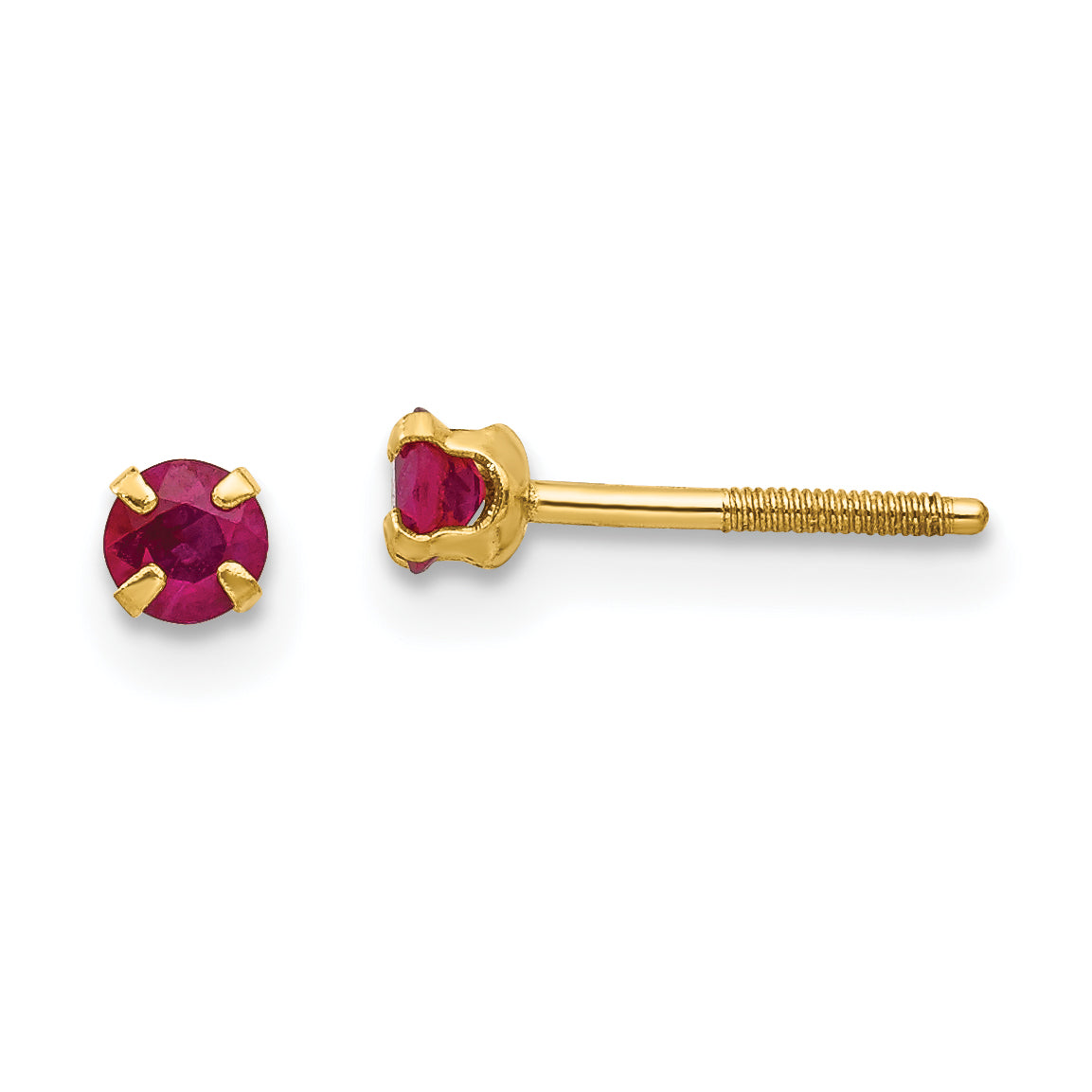 14k Madi K 3mm Ruby Earrings