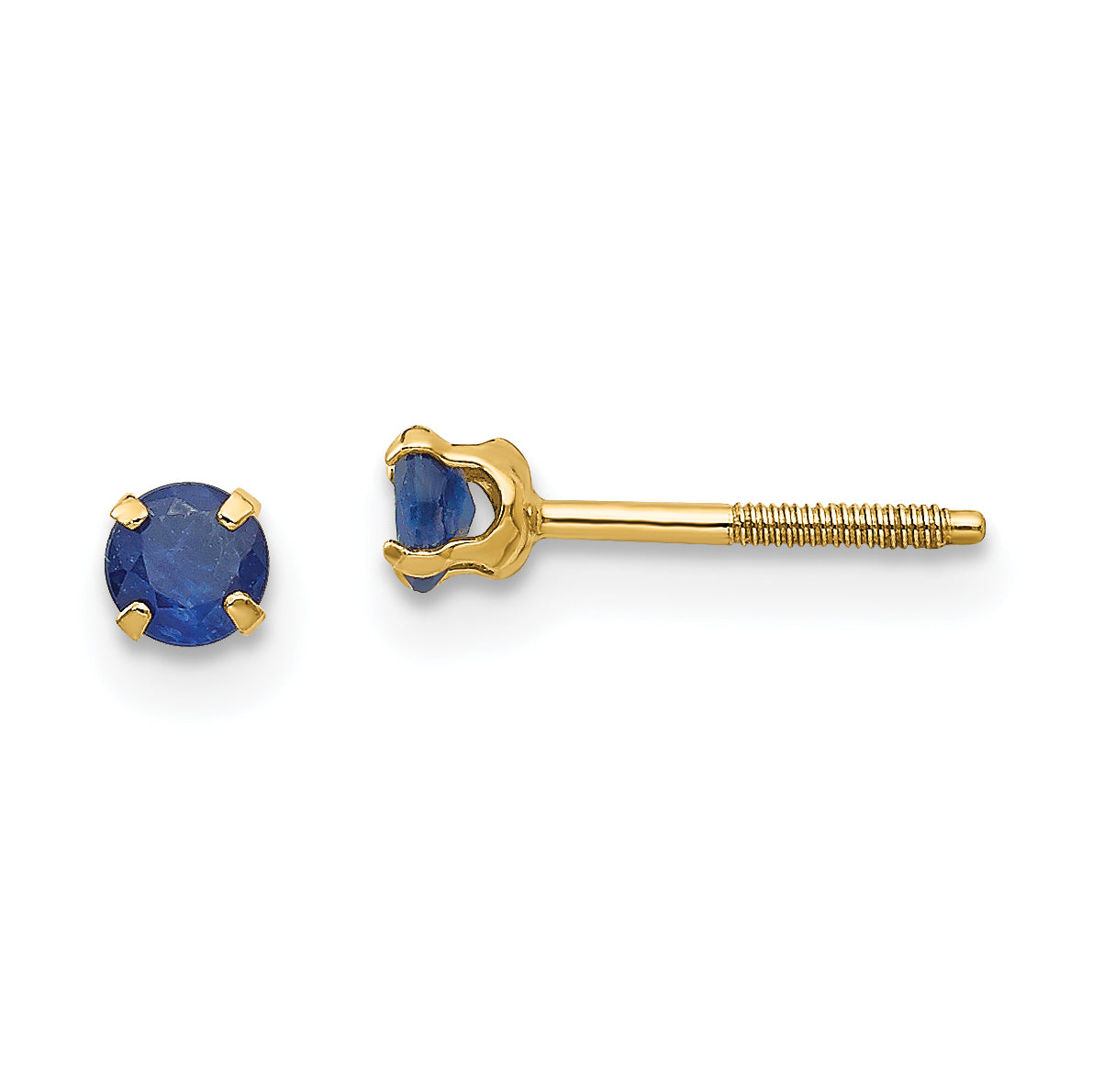 14k Madi K 3mm Sapphire Birthstone Earrings Main image