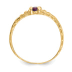 14k Madi K 3mm Amethyst Birthstone Baby Ring