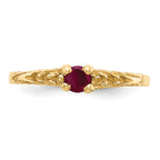 14k Madi K 3mm Ruby Birthstone Baby Ring