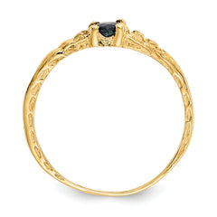 14k Madi K 3mm Sapphire Birthstone Baby Ring - 3