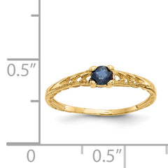 14k Madi K 3mm Sapphire Birthstone Baby Ring - 3