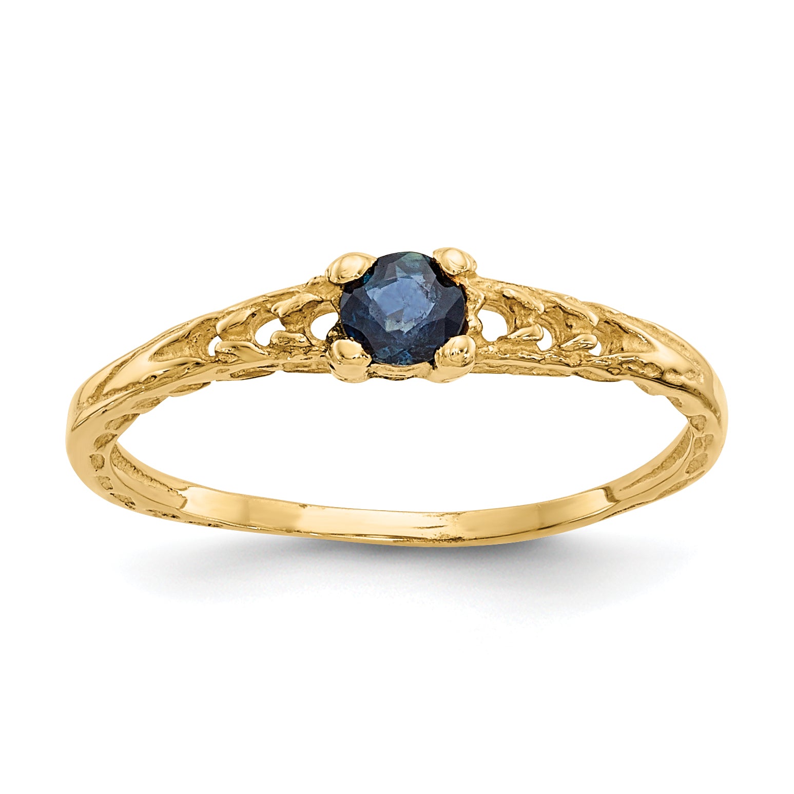 14k Madi K 3mm Sapphire Birthstone Baby Ring Main image