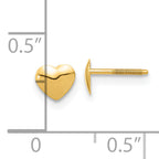 Children's Heart Stud Earrings in 14K Yellow Gold