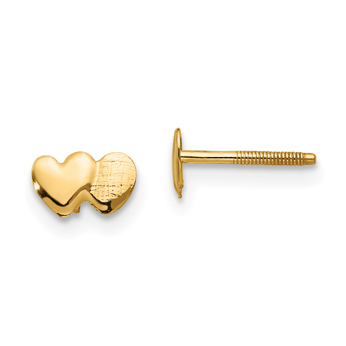 14k Madi K Double Heart Earrings Main image