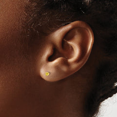 14k Madi K 3mm Imitation Citrine Birthstone Earrings (Nov)
