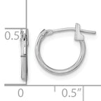 Hoop Earrings in 14K White Gold, 11mm