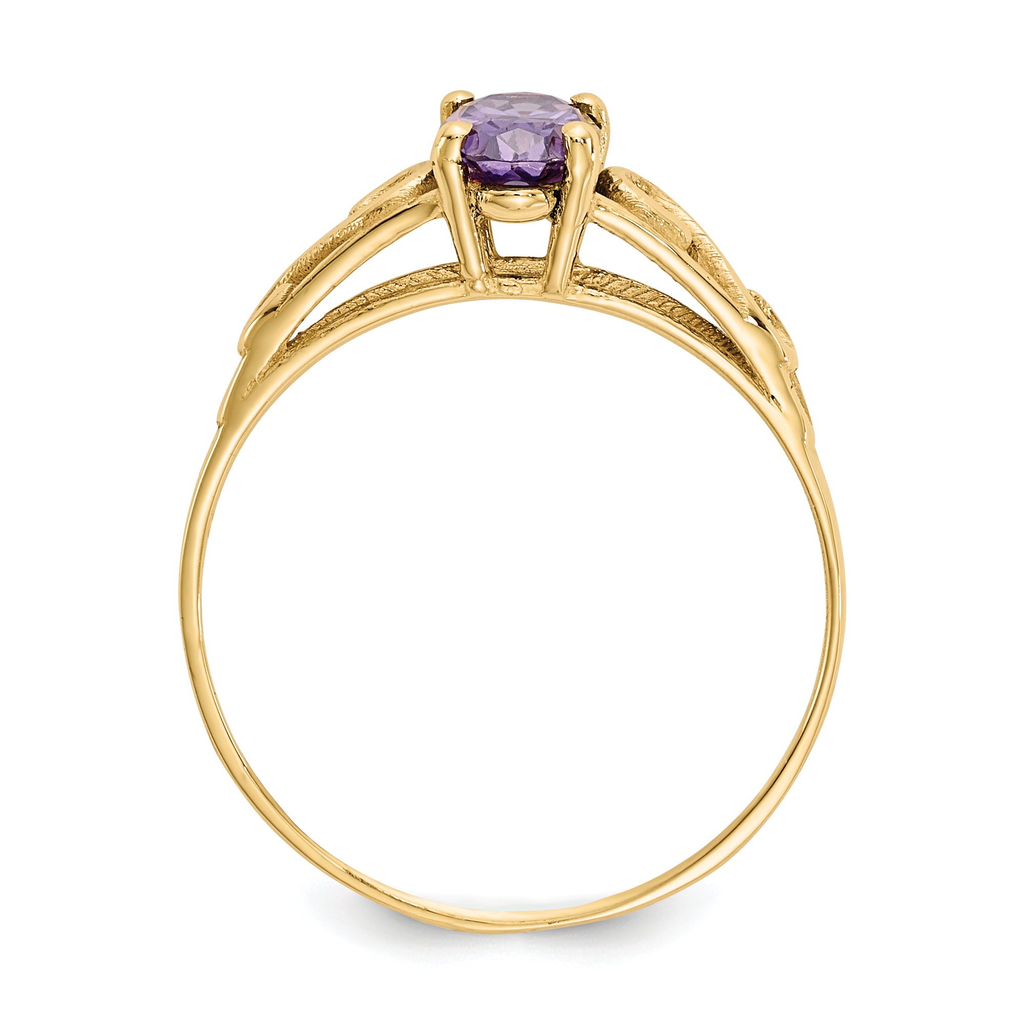 14k Madi K Synthetic Amethyst Ring