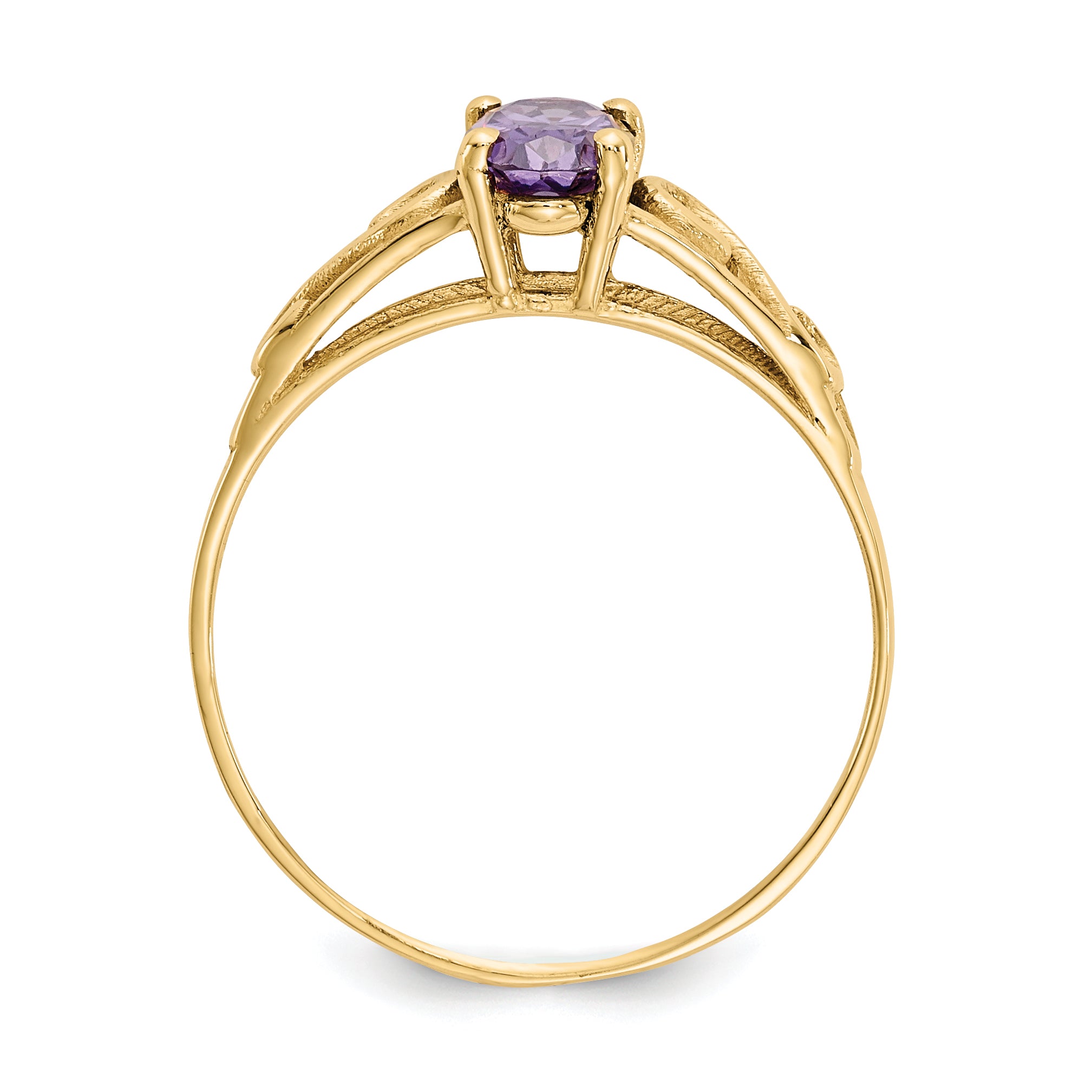 14k Madi K Synthetic Amethyst Ring Secondary image