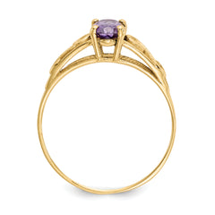 14k Madi K Synthetic Amethyst Ring