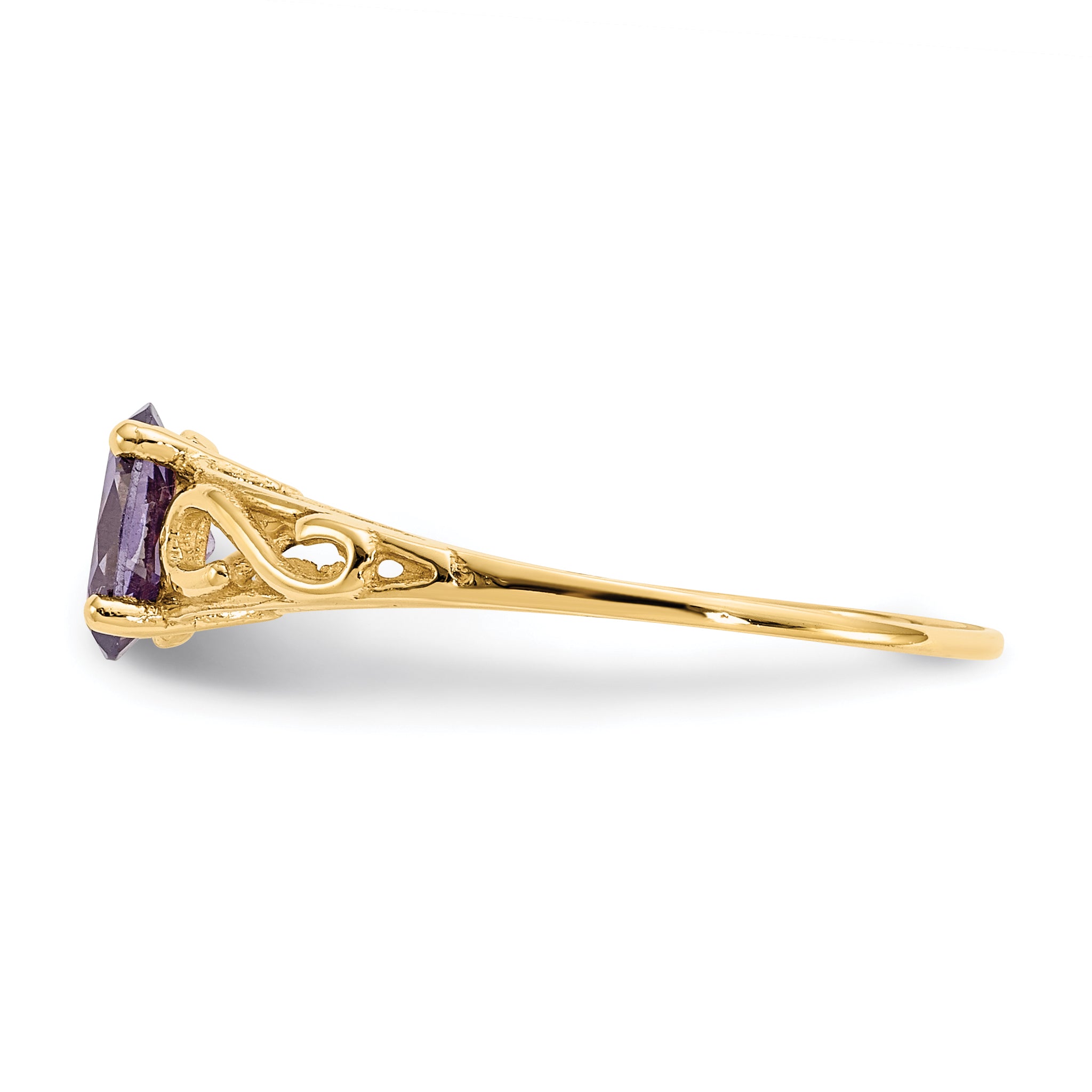 14k Madi K Synthetic Amethyst Ring