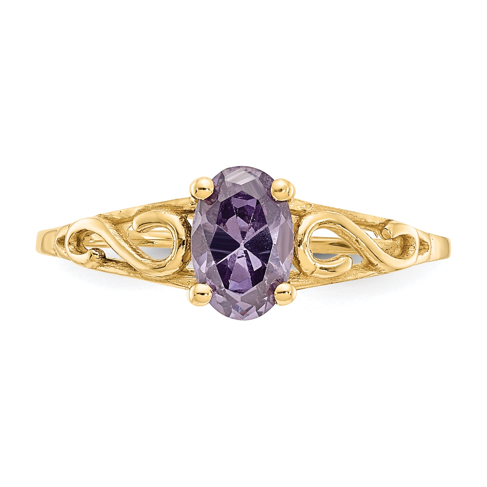 14k Madi K Synthetic Amethyst Ring