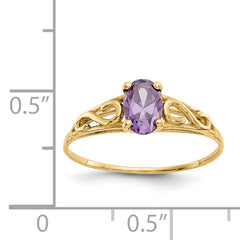 14k Madi K Synthetic Amethyst Ring