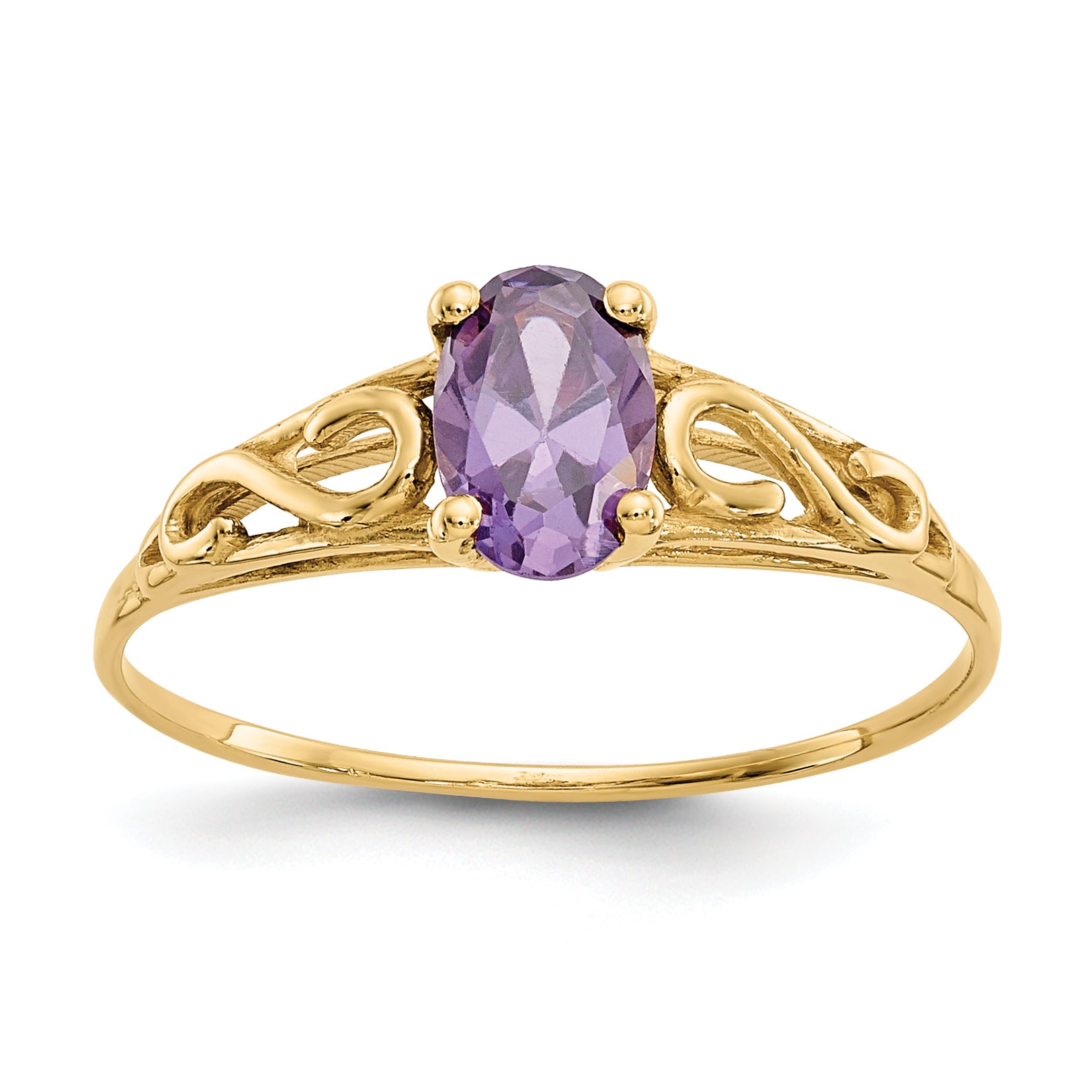 14k Madi K Synthetic Amethyst Ring