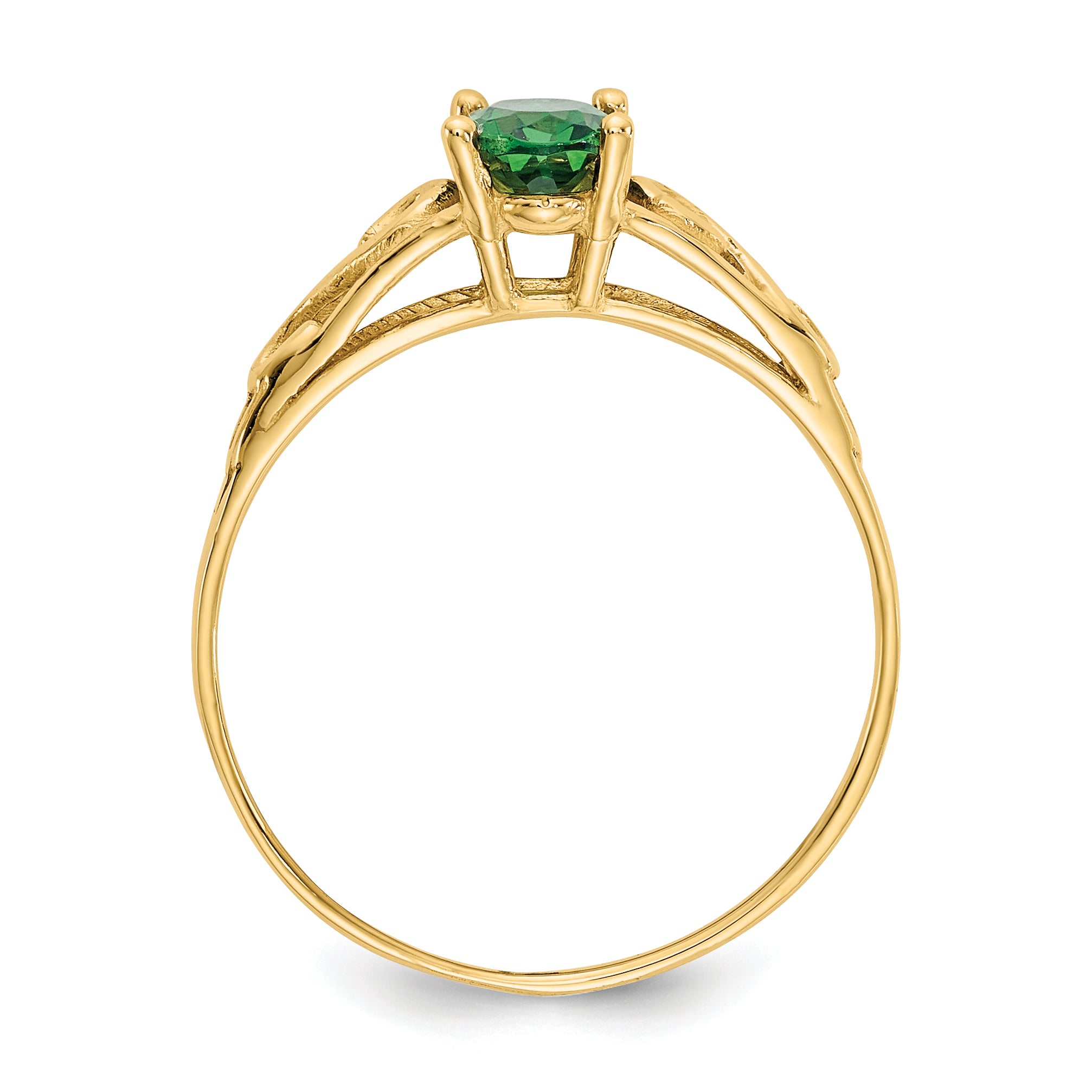 14k Madi K Synthetic Emerald Ring