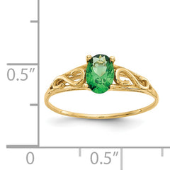 14k Madi K Synthetic Emerald Ring