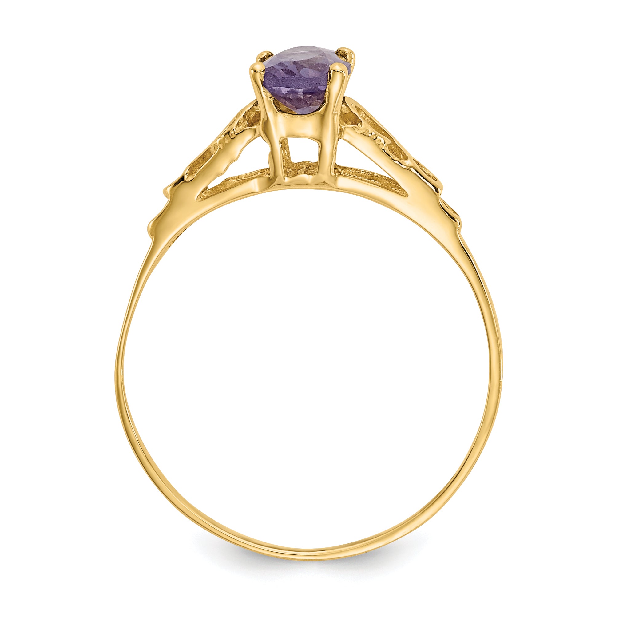 14k Madi K Synthetic Alexandrite Ring Secondary image