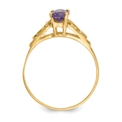 14k Madi K Synthetic Alexandrite Ring