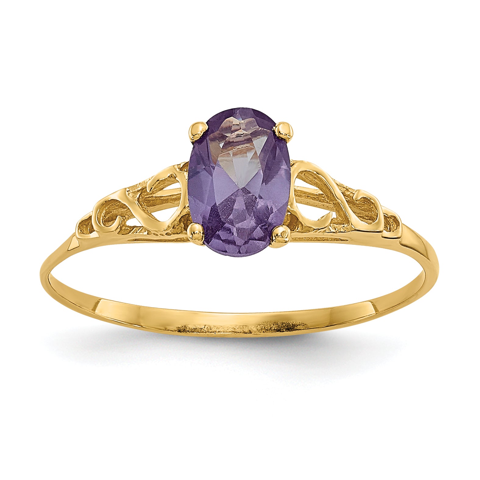 14k Madi K Synthetic Alexandrite Ring Main image