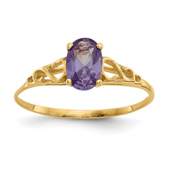 14k Madi K Synthetic Alexandrite Ring