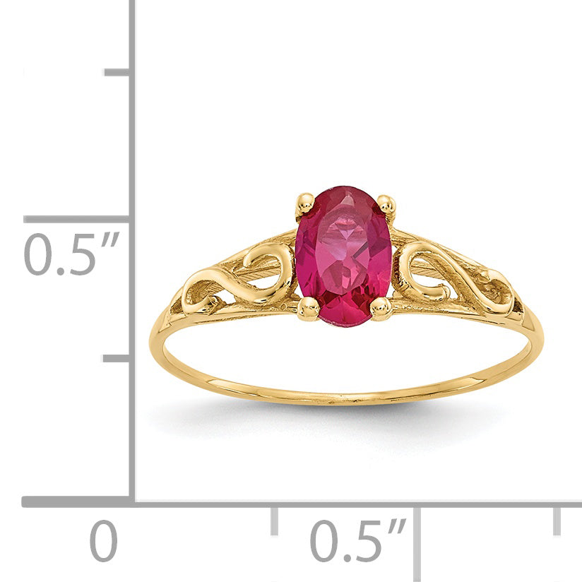 14k Madi K Synthetic Ruby Ring