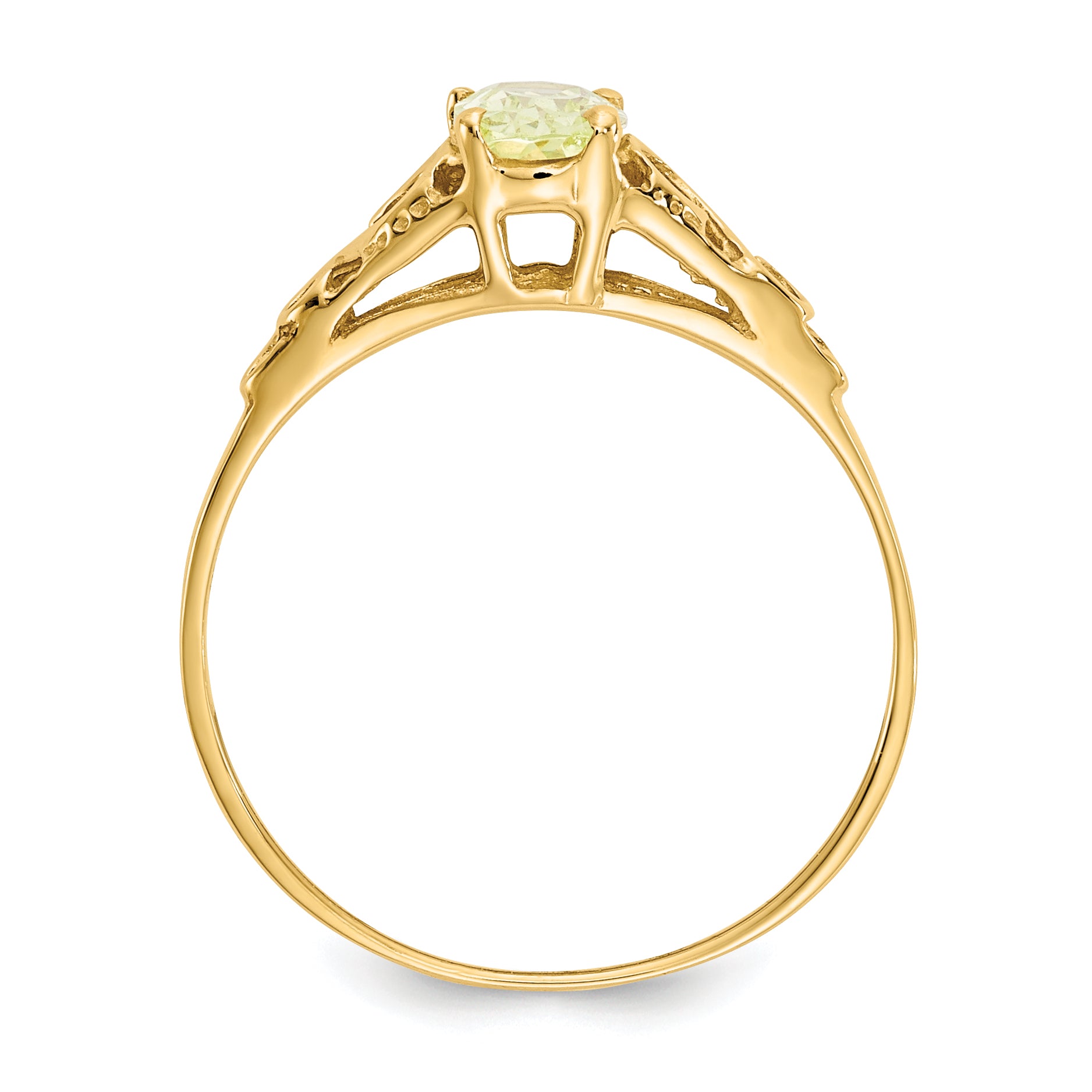 14k Madi K Synthetic Peridot Ring