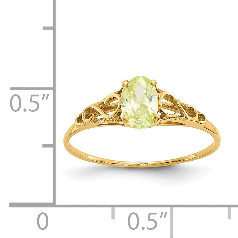 14k Madi K Synthetic Peridot Ring