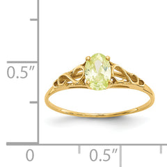 14k Madi K Synthetic Peridot Ring