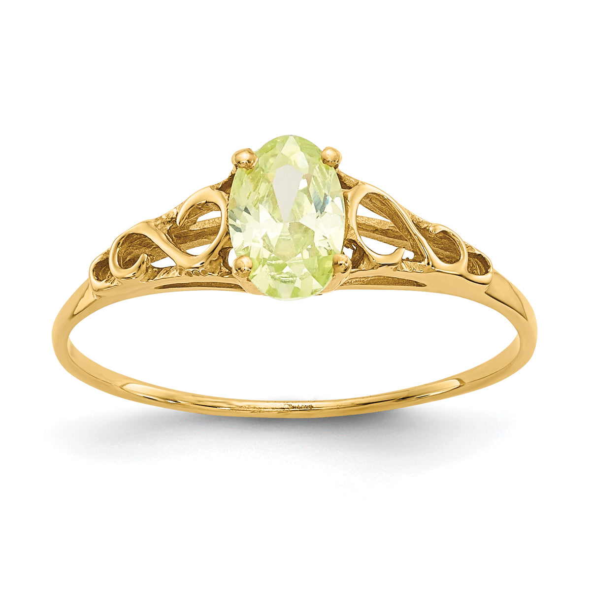 14k Madi K Synthetic Peridot Ring