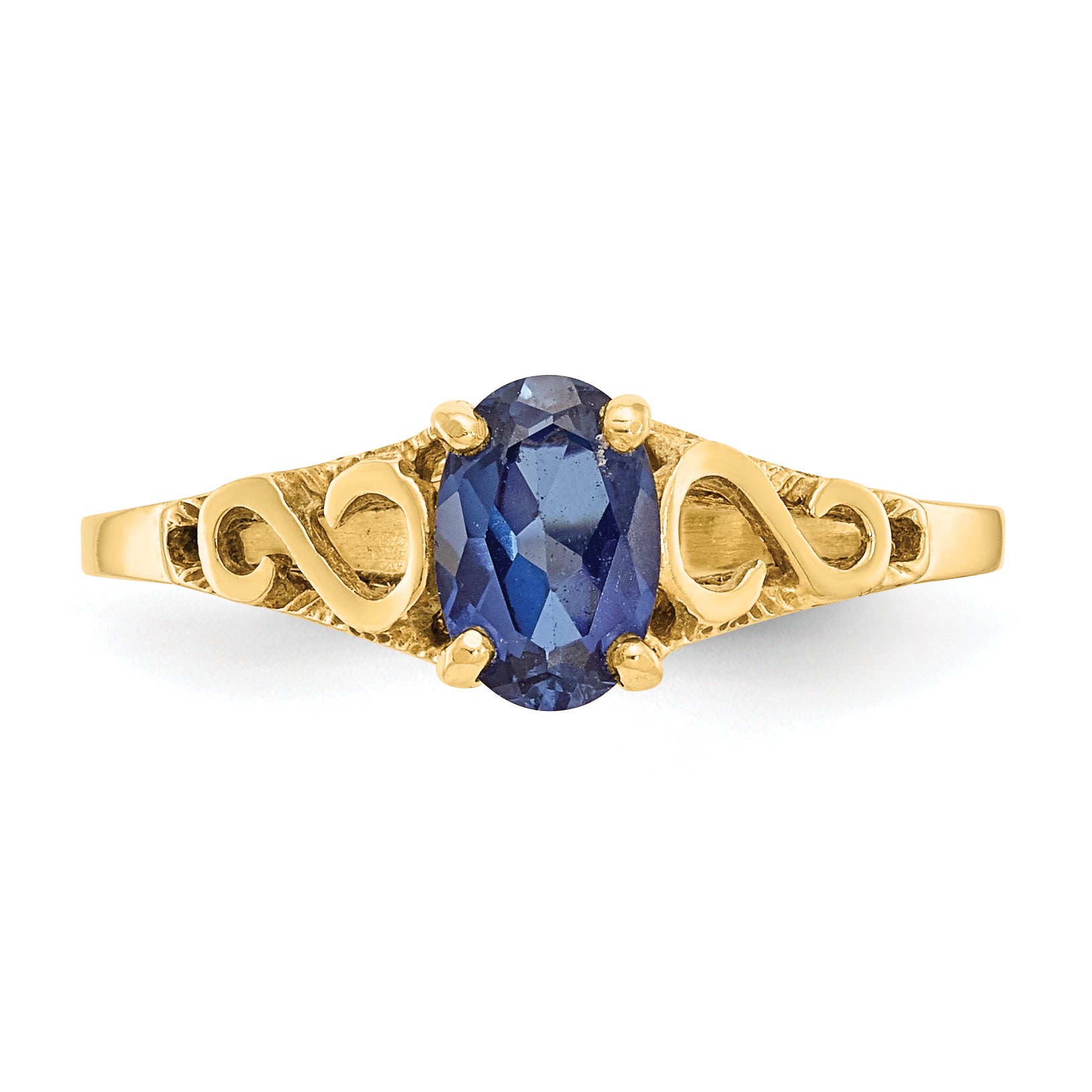 14k Madi K Synthetic Sapphire Spinel Ring