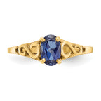 14k Madi K Synthetic Sapphire Spinel Ring