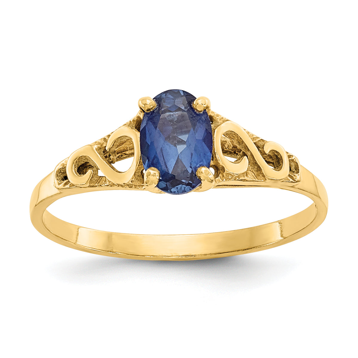 14k Madi K Synthetic Sapphire Spinel Ring