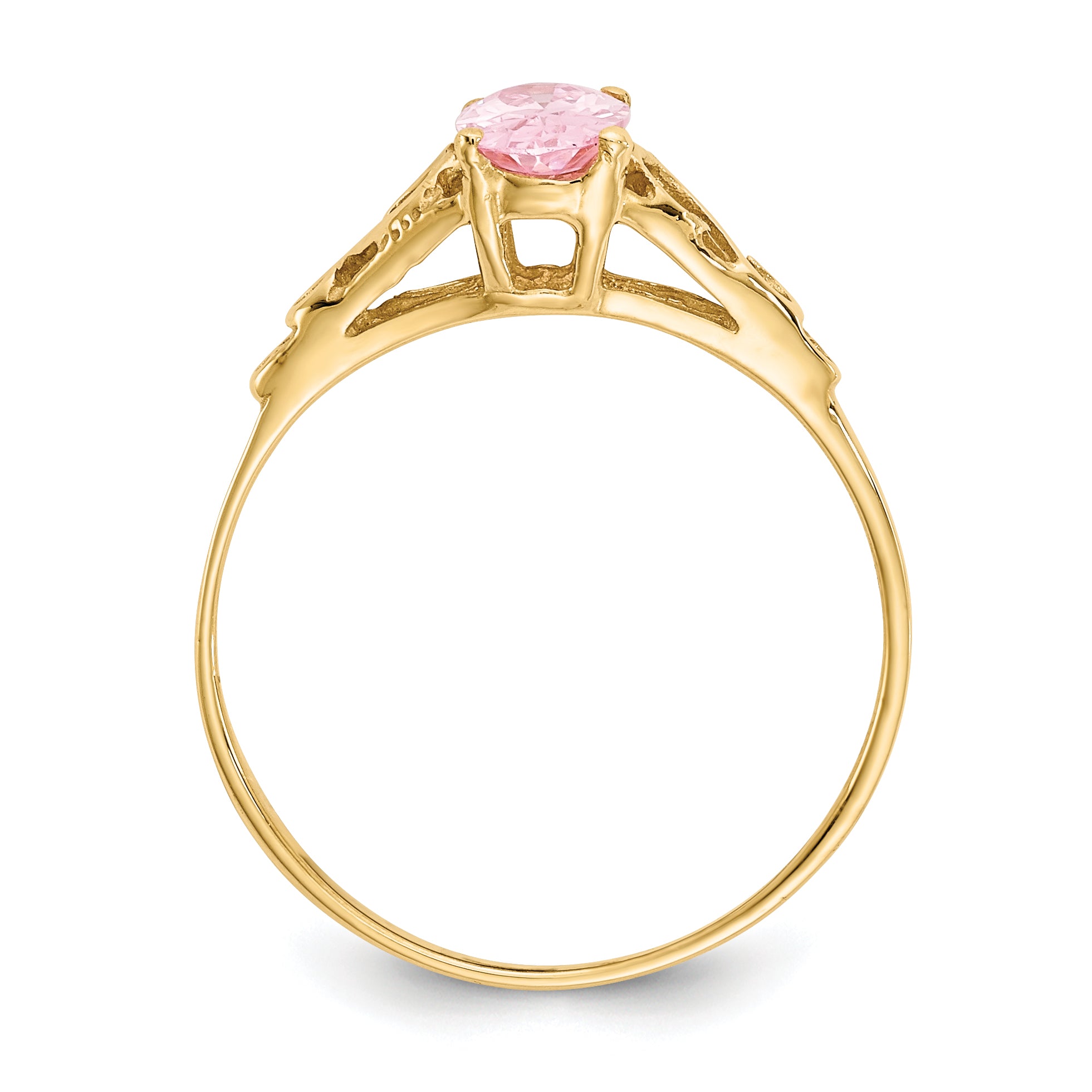 14k Madi K Synthetic Rose Zircon Ring Secondary image