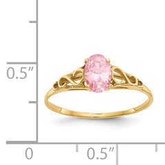 14k Madi K Synthetic Rose Zircon Ring