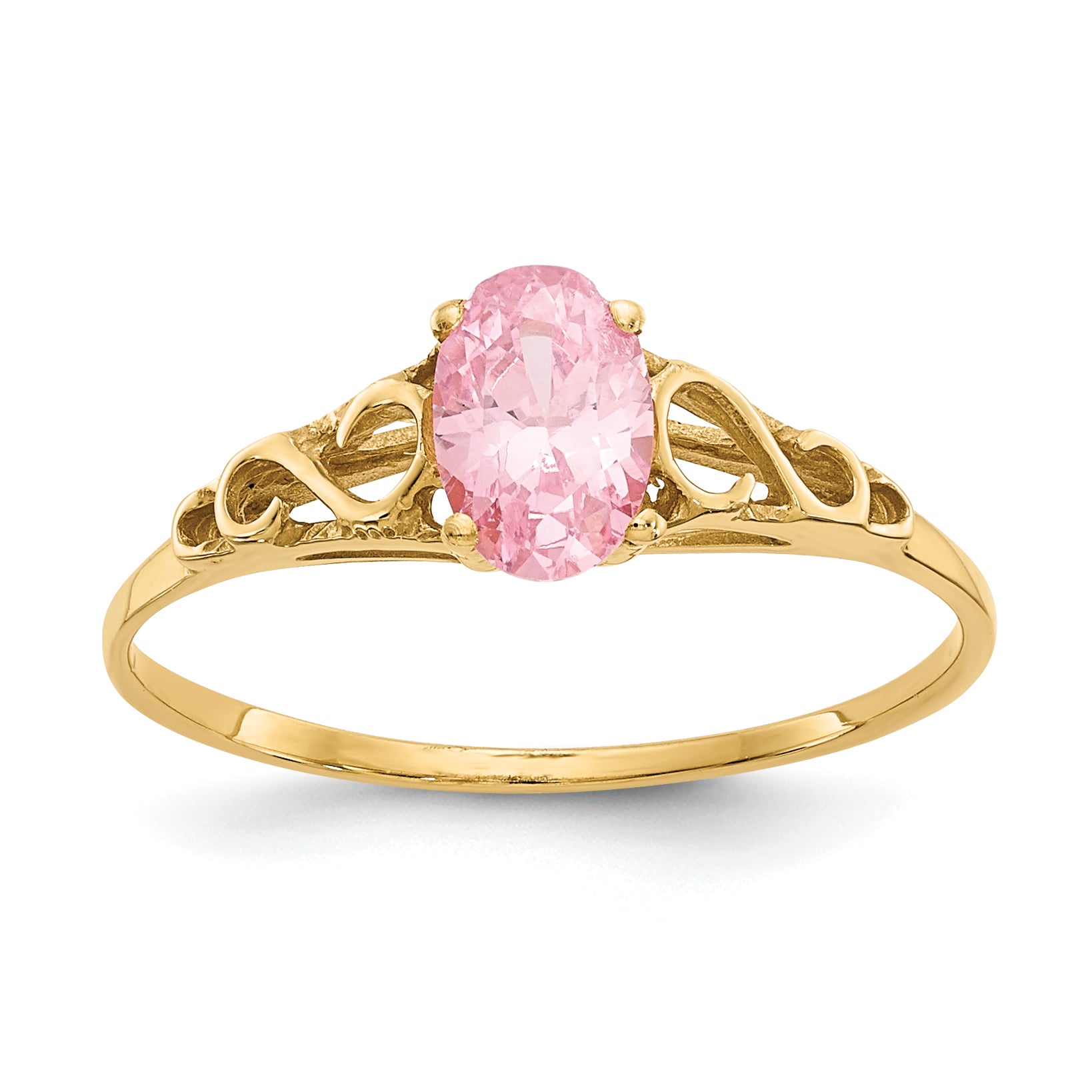 14k Madi K Synthetic Rose Zircon Ring