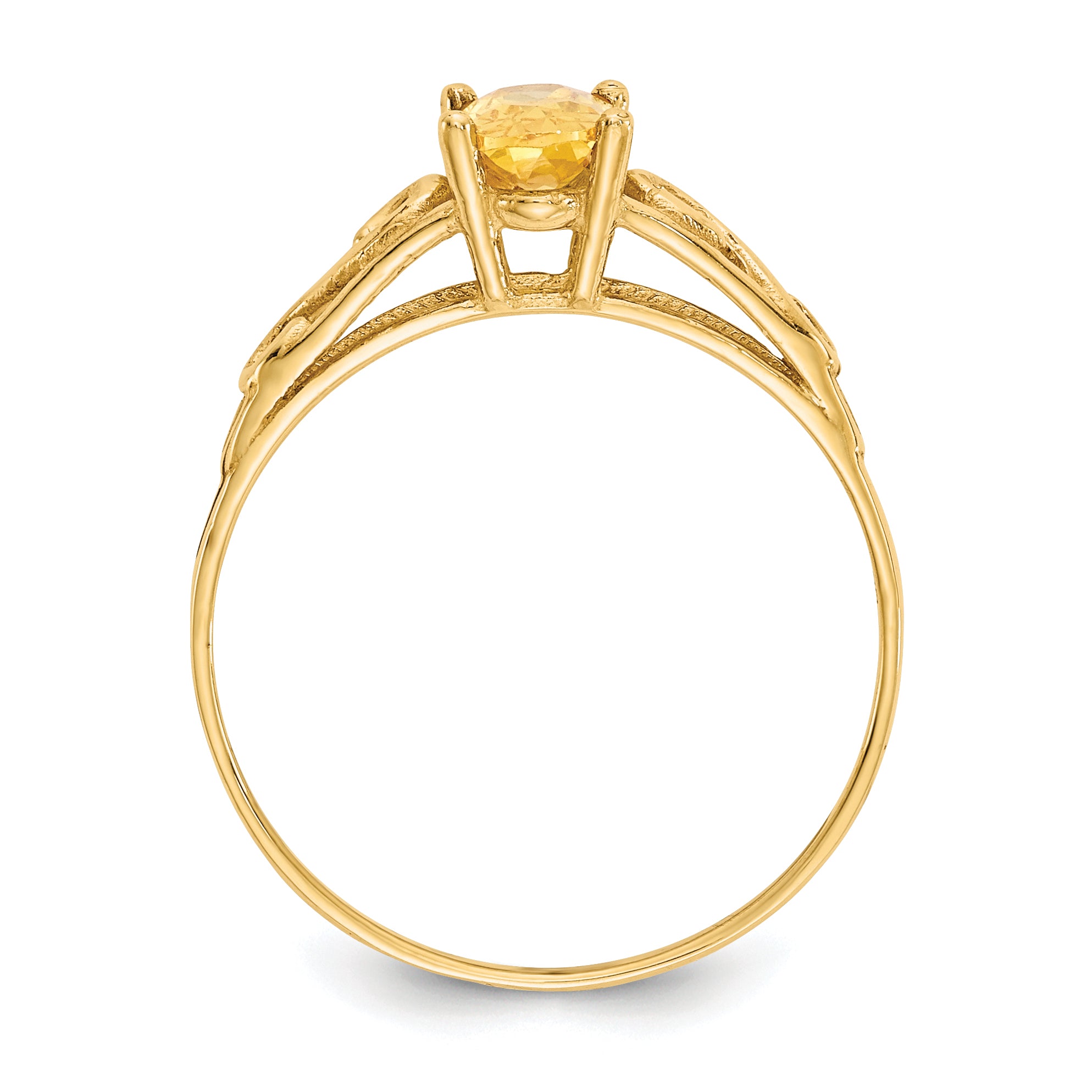 14k Madi K Synthetic Citrine Ring Secondary image