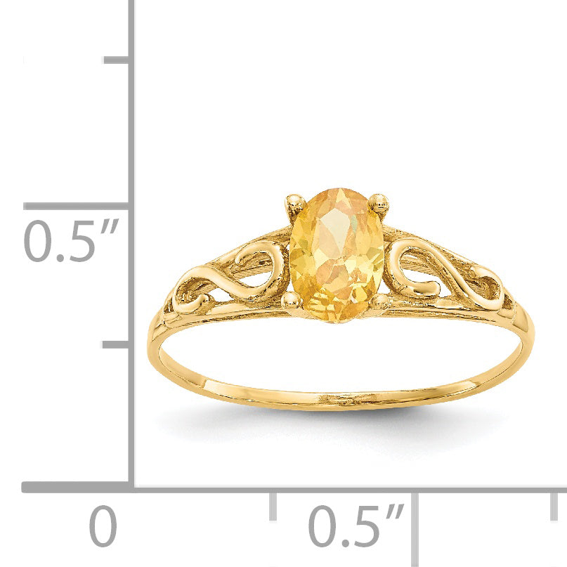 14k Madi K Synthetic Citrine Ring