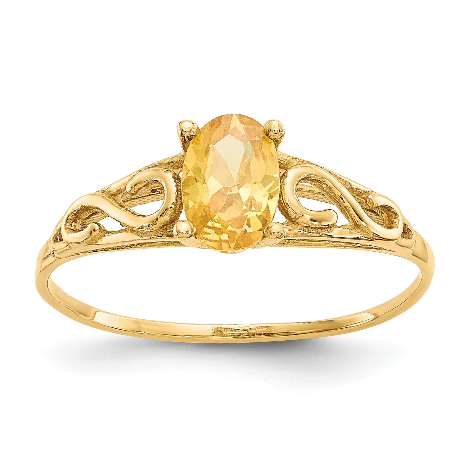 14k Madi K Synthetic Citrine Ring Main image