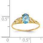 14k Madi K Synthetic Blue Zircon Ring