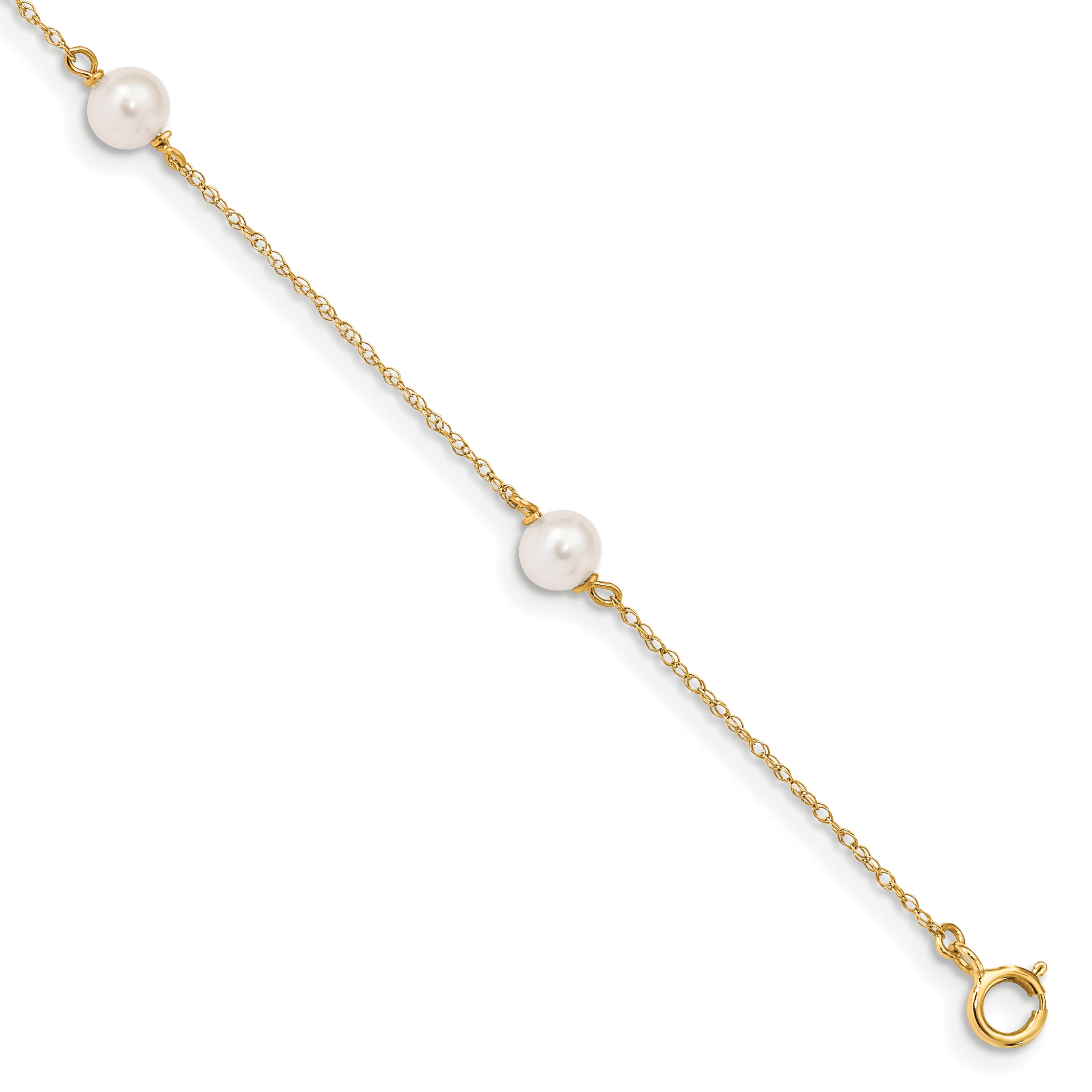 14K Madi K 5-6mm White Round FWC Pearl 3-station Bracelet Main image
