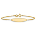 14k Madi K Figaro Baby Oval ID Bracelet