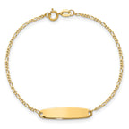 14k Madi K Figaro Baby Oval ID Bracelet